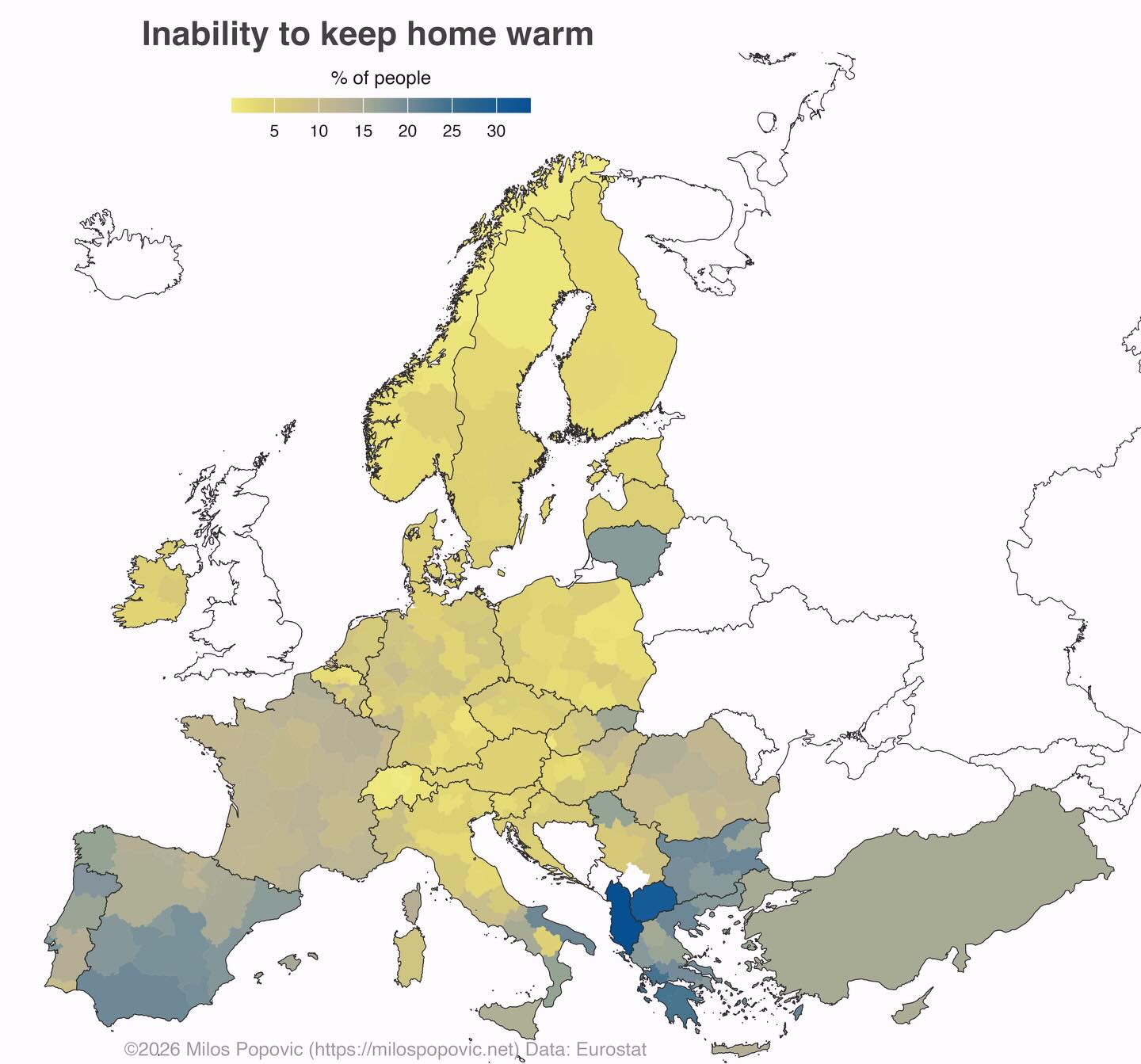 Inability to keep home warm
