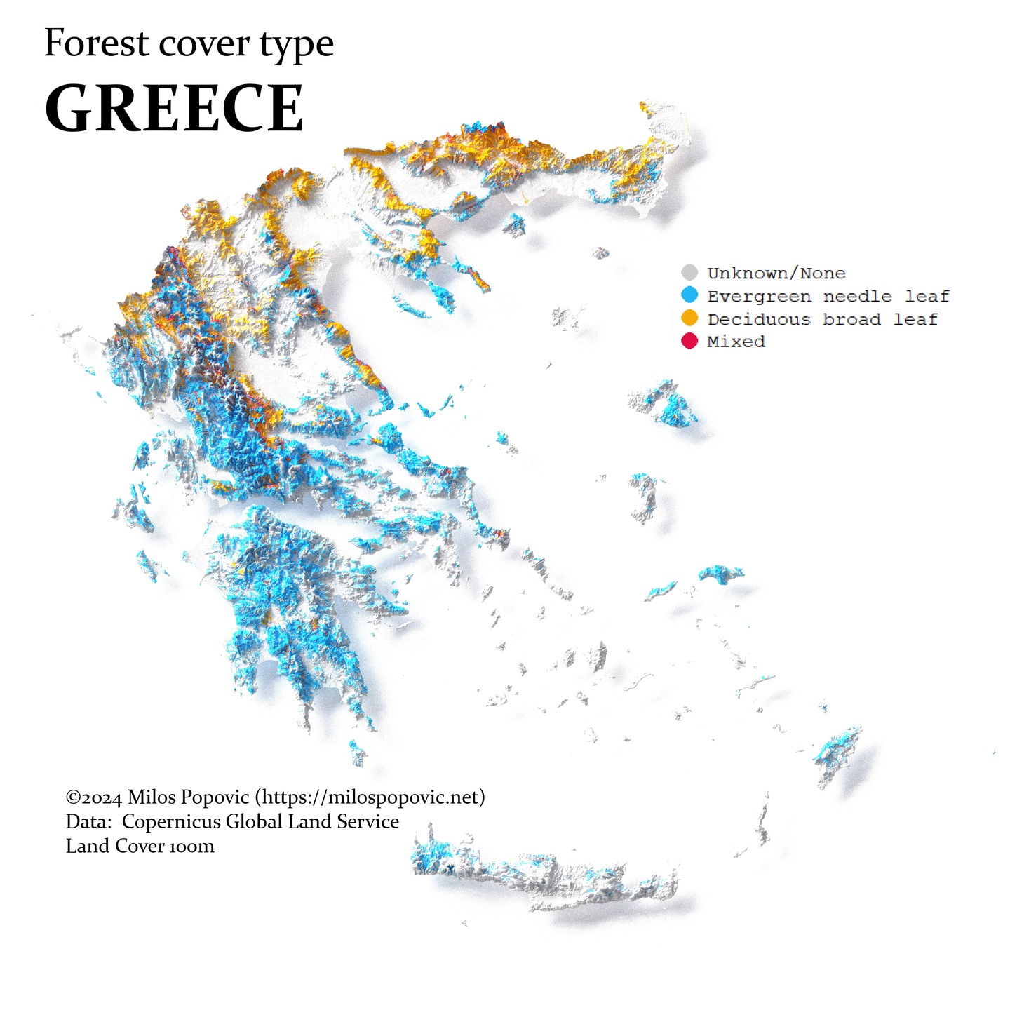 Forest cover type GREECE